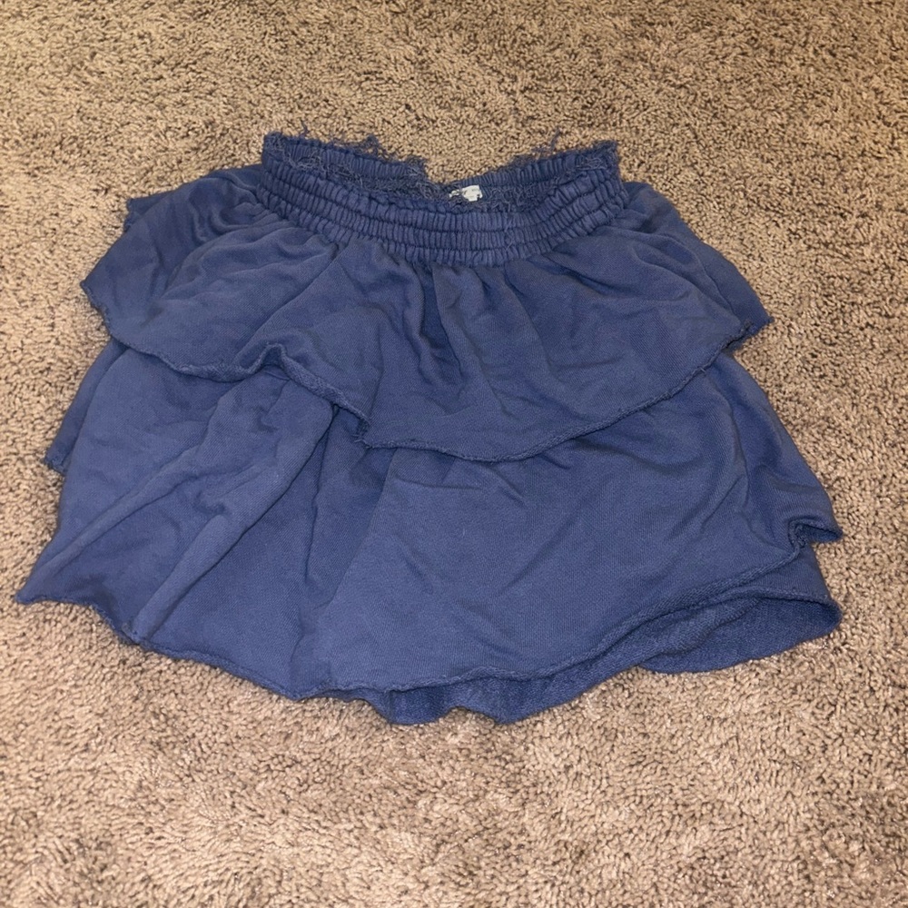 blue aerie tiered skirt xs